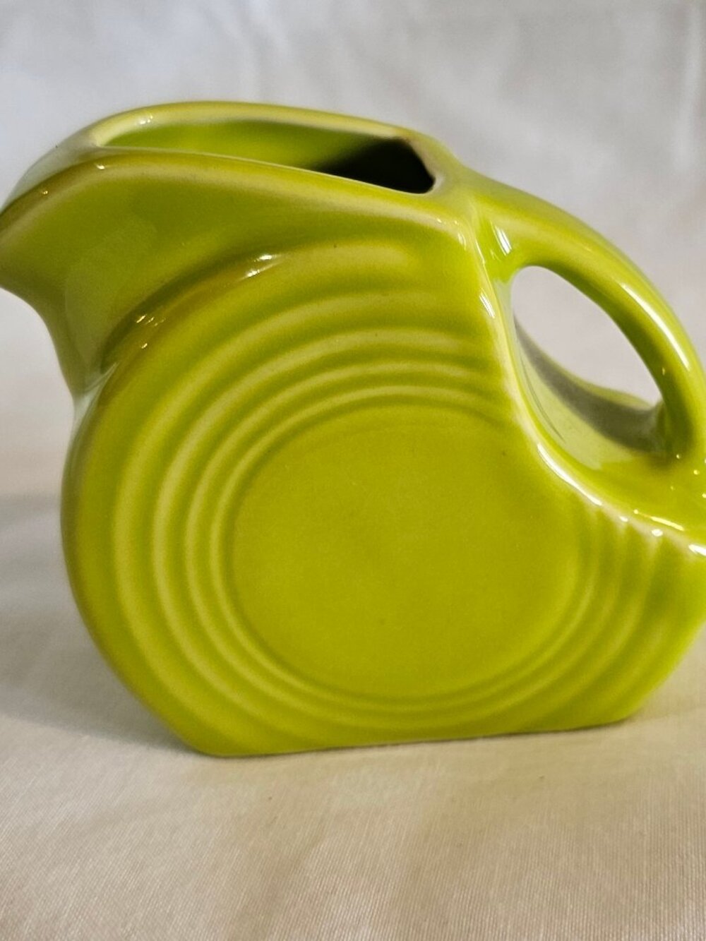 Fiestaware Ceramic Mini Disk Pitcher Retired Shamrock